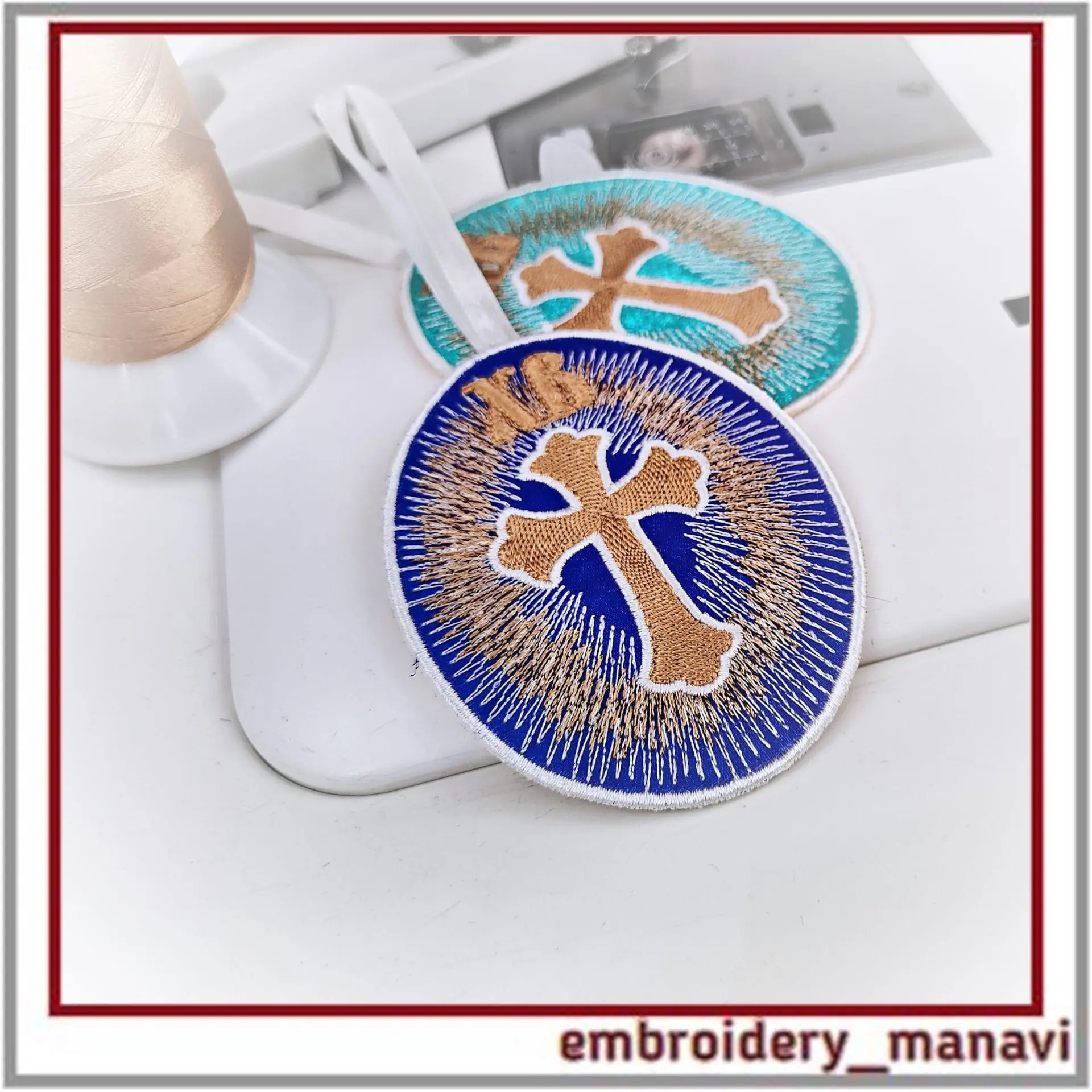 ITH Easter medallion pendant machine embroidery design gift 3 ITH Easter medallion pendant machine embroidery design gift - Image 3