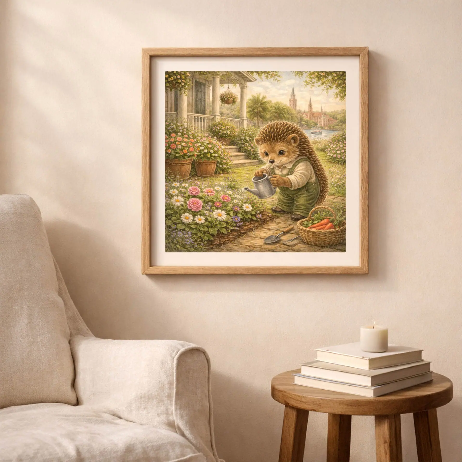 Charleston Hedgehog Printable Wall Art Nursery Decor 3 Charleston hedgehog printable wall art cozy living room nursery decor woodland illustration