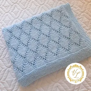 Step-by-Step Knitting Pattern Baby Blanket | v123