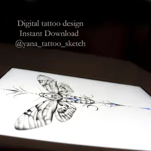 Death Moth Tattoo Design Female Death Head Moth Tattoo Sketch