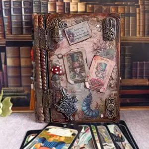 Jewelry Box-box Alice in Wonderland,Mad Hatter box,White rabbit,red Queen