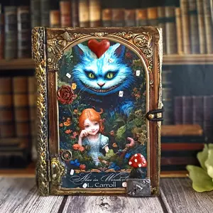 Jewelry Book-box Alice in Wonderland,Mad Hatter box,White rabbit,red Queen