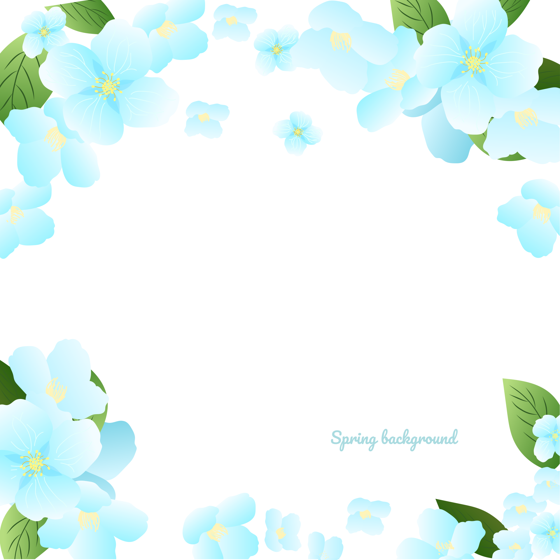 floral background bundle 2 Spring Floral Background: Elegant Flower Frame PNG