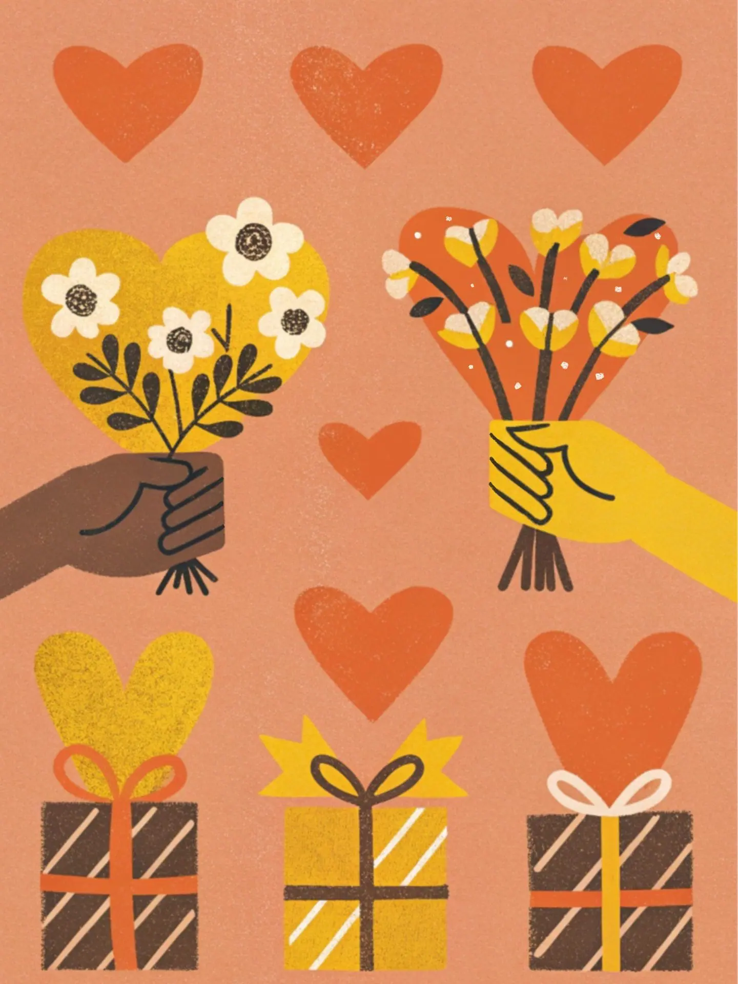 Mother’s Day Illustration Bundle: 3 Greeting Card Designs JPG 2 mothers day illustration bundle