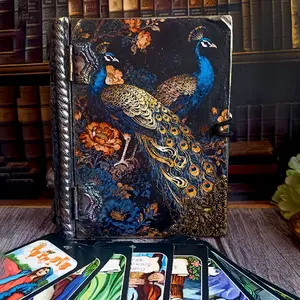 Book-Box Peacock,Card box,Keepsake box,Box for money,Banknote case,Jewelry box