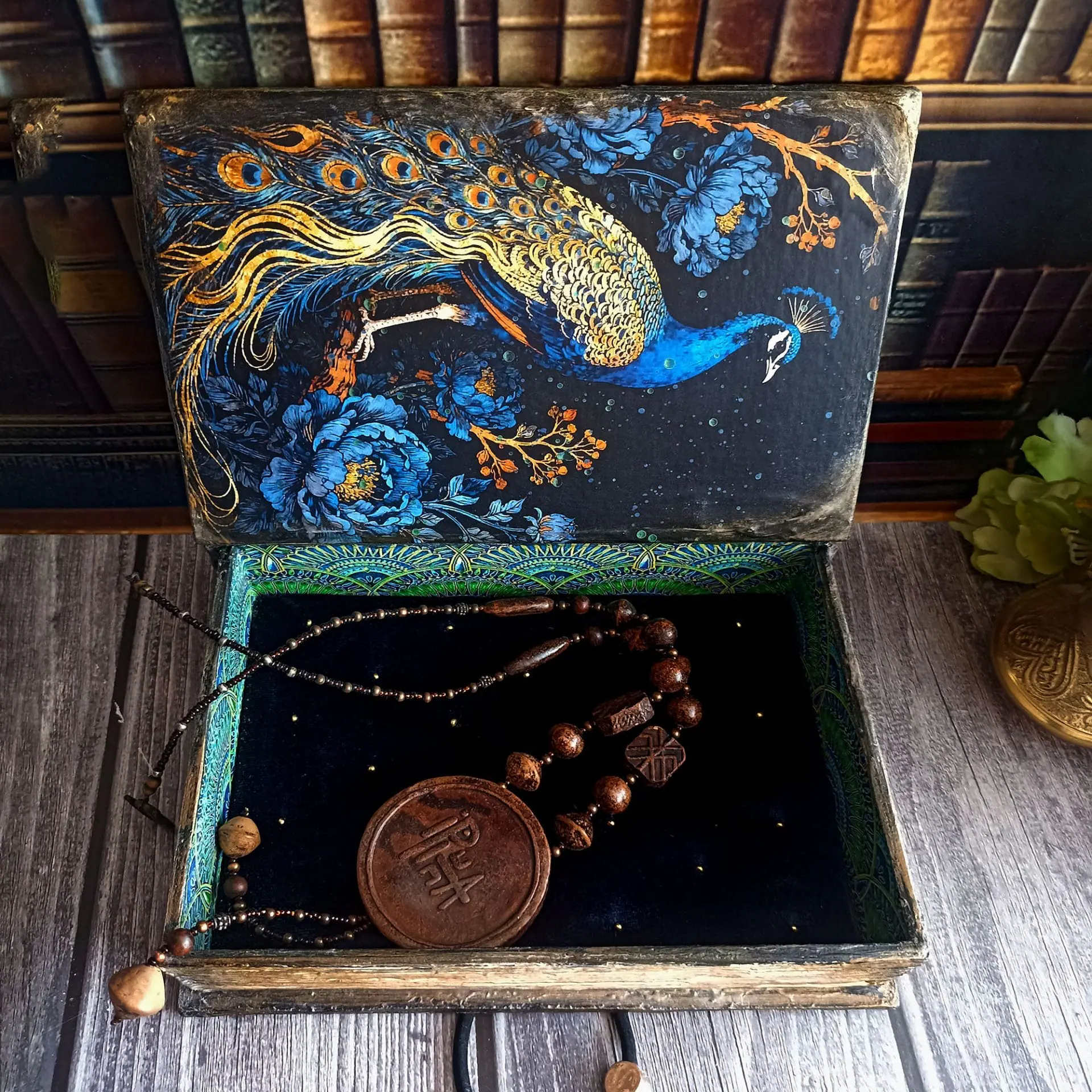 Peacock Book-Box,Card box,Box for money,Banknote case,Jewelry box 8 Book-Box Peacock,Card box,Keepsake box,Box for money,Banknote case,Jewelry box