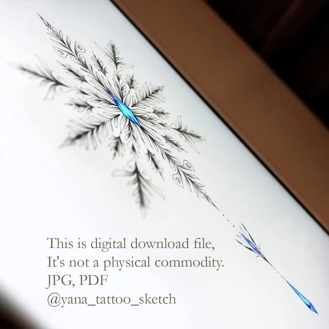 Snowflake Tattoo Design Snowflake Tattoo Sketch Idea 2 Snowflake Tattoo Design Snowflake Tattoo Sketch Idea - Image 2