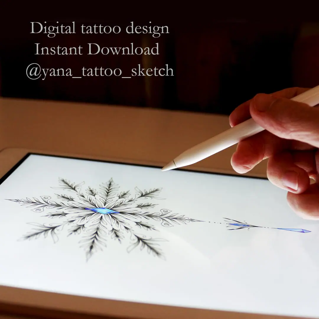 Snowflake Tattoo Design Snowflake Tattoo Sketch Idea 3 Snowflake Tattoo Design Snowflake Tattoo Sketch Idea - Image 3