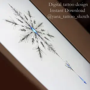 Snowflake Tattoo Design Snowflake Tattoo Sketch Idea