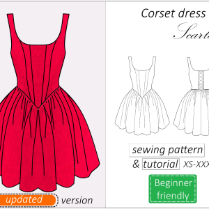 Corset belt sewing pattern PDF Victoria + detailed tutorial - Crealandia