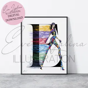 DIGITAL DOWNLOAD Emblem (Emilio Pucci-inspired Illustration)