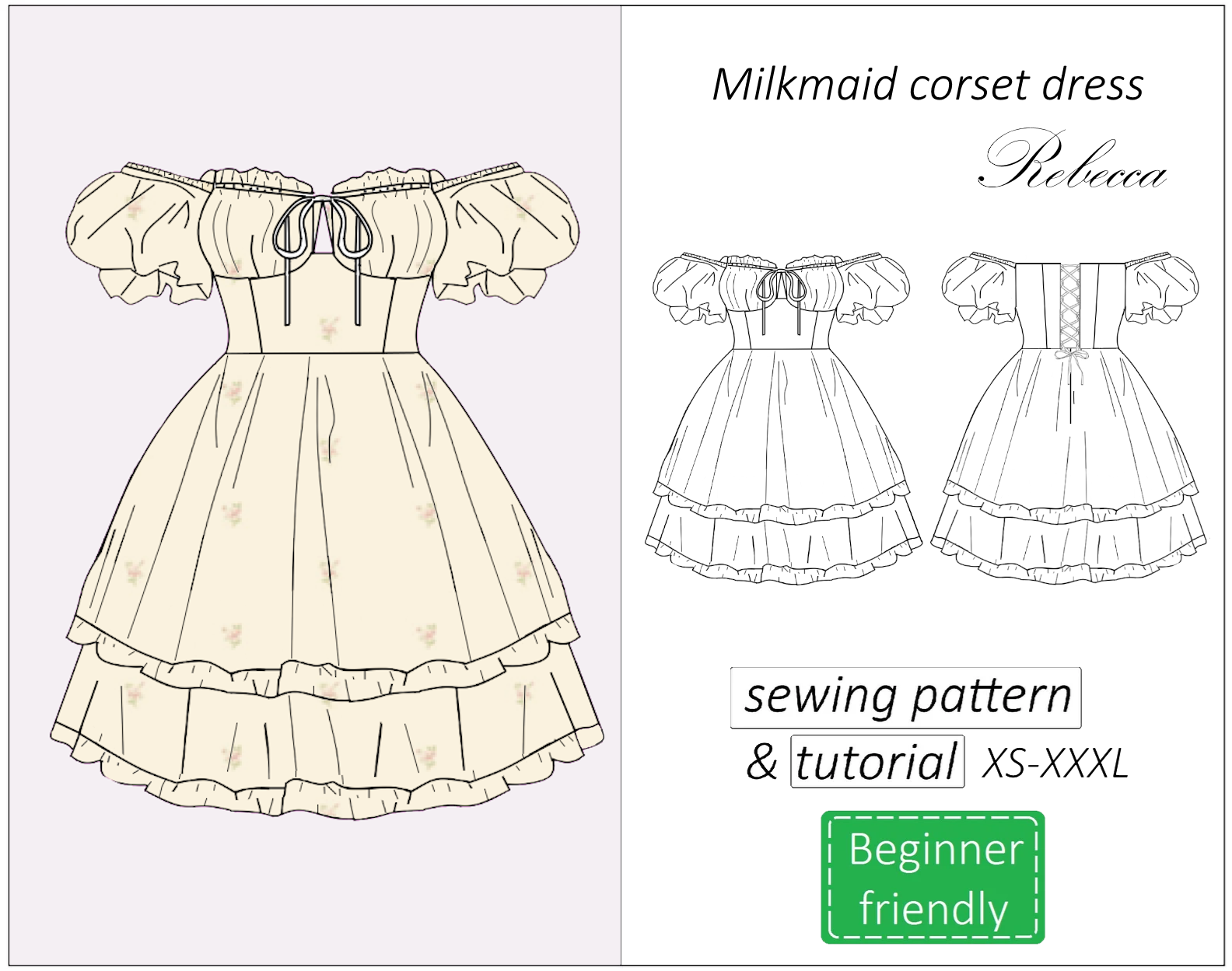 white christmas dresses Pattern: Plus Size Dress with Hidden Lacing – Corset Academy