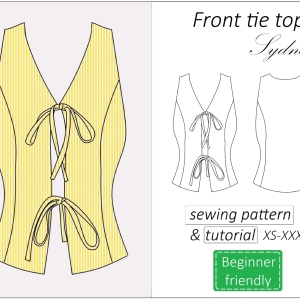 front tie top sewing pattern Sydney