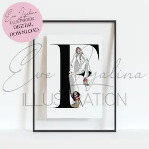 DIGITAL DOWNLOAD Fashionista (Ferragamo-inspired Illustration)