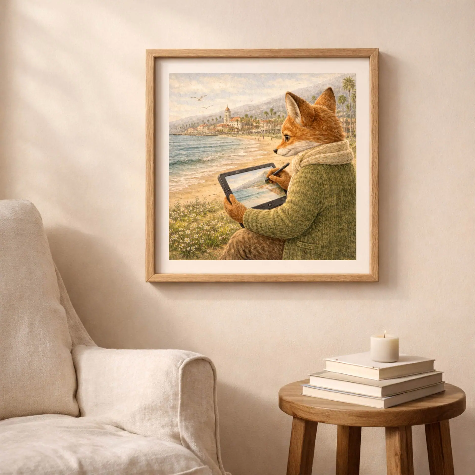Woodland USA Travel Wall Art Set Printable Nursery Decor 2 Woodland Fox Santa Barbara Wall Art Printable california coastal decor nursery