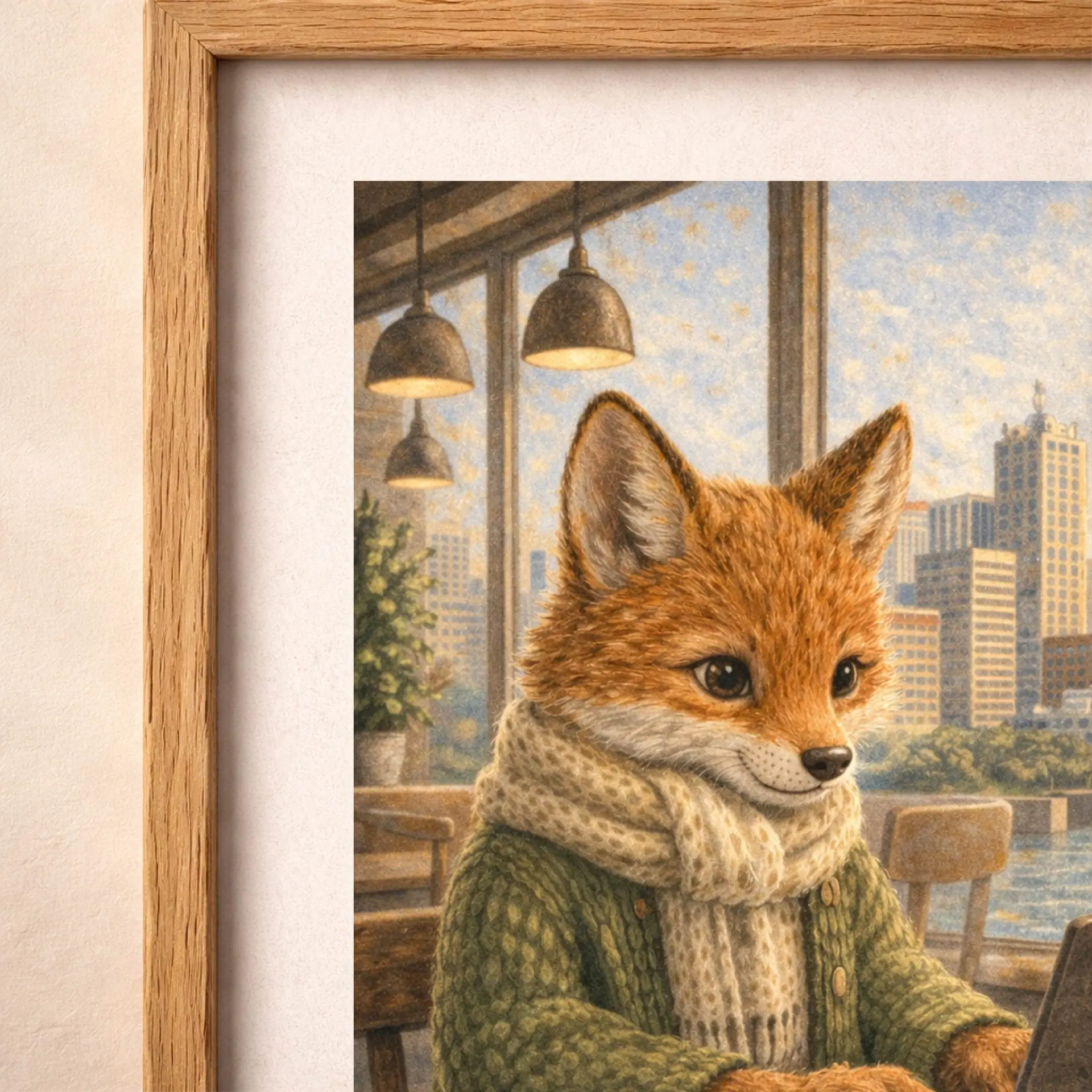 Woodland Fox Dallas Wall Art Printable Nursery Decor 4 Woodland Fox Dallas illustration detail fox face laptop texture