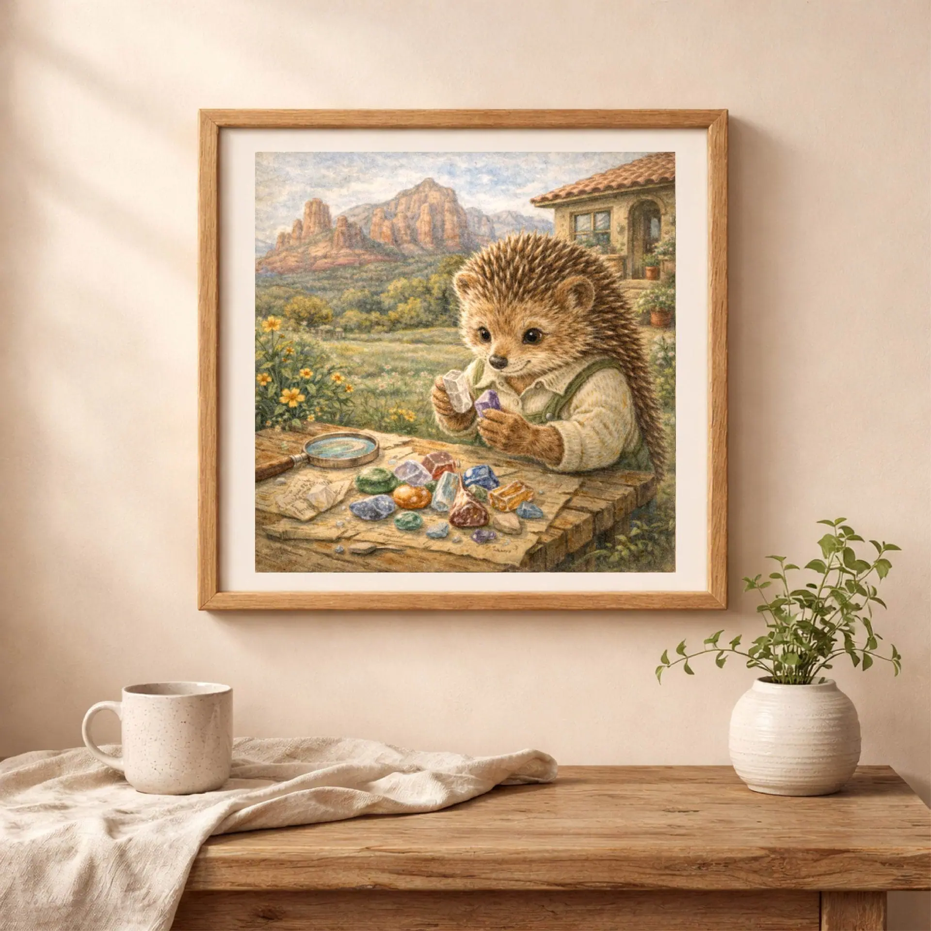 Woodland USA Travel Wall Art Printable Set Nursery Decor 5 woodland hedgehog sedona wall art printable nursery interior decor mockup