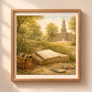 Woodland Philadelphia Wall Art Printable plein air painting landscape cottagecore decor