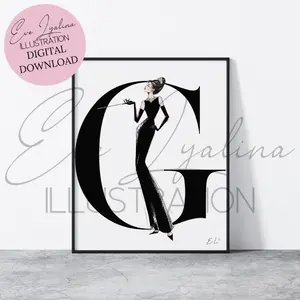 DIGITAL DOWNLOAD Golightly (Givenchy-inspired Illustration)