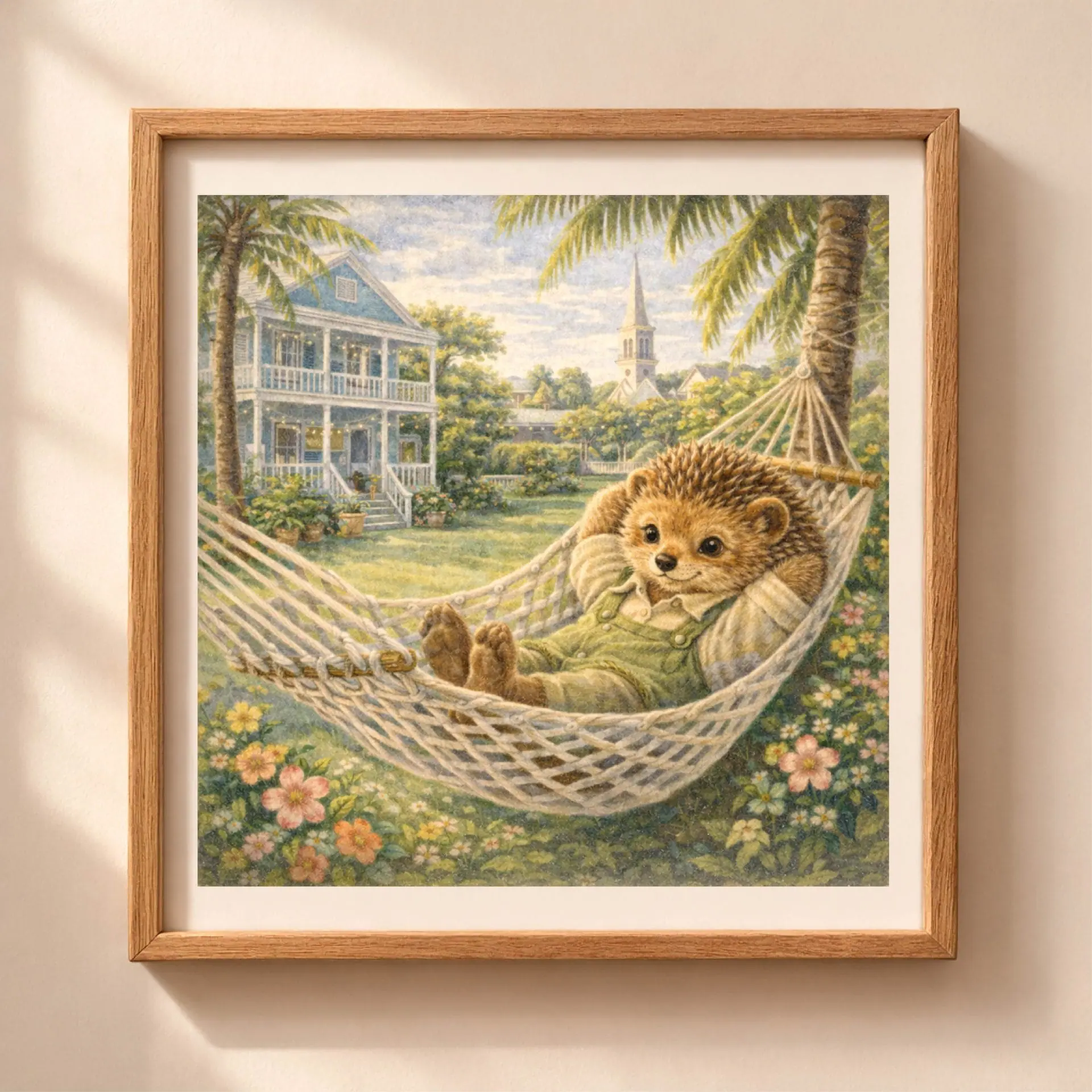 Woodland Hedgehog Key West Wall Art Printable Decor 1 woodland hedgehog key west wall art printable tropical hammock nursery decor