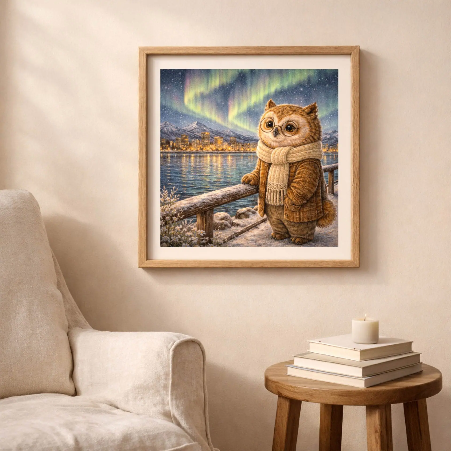 Woodland Owl Anchorage Wall Art Printable Nursery Decor 3 woodland owl nursery wall art printable winter decor