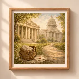 Woodland Washington Wall Art Printable capitol building classical architecture