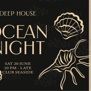 Deep House Ocean Night Ticket Template