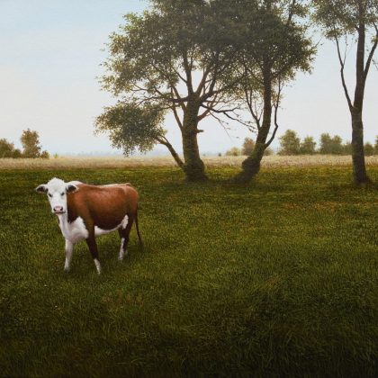 Voices of nature (landscape with a cow)