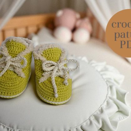 Baby shoes Crochet pannern Baby booties for baby 1 - 3 month