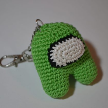 Among us crochet keychain