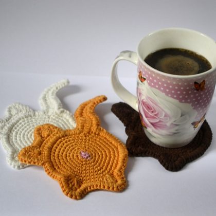 Crochet pattern Cat butt coastrs