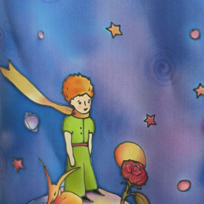 Hand painted silk scarf with Little Prince