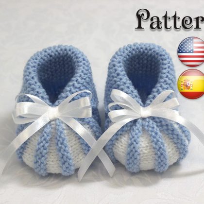 Baby booties knitting pattern