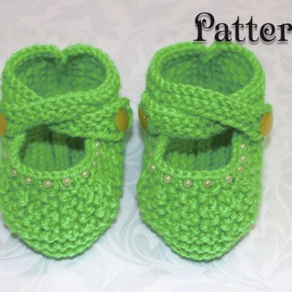 Baby booties knitting pattern