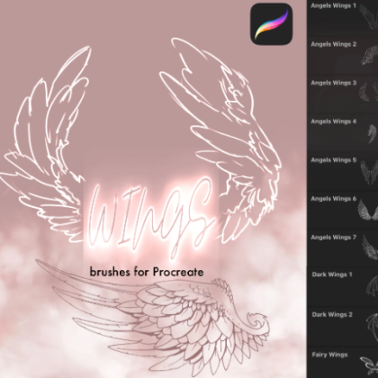 WINGS brushes for Procreate