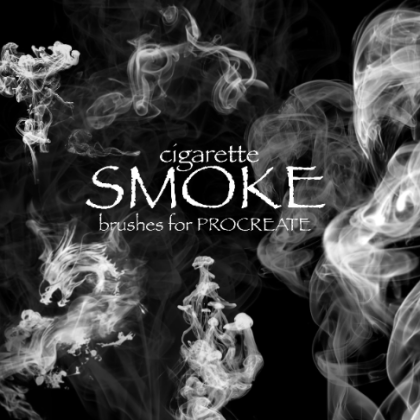 Smoke brushes for Procreate