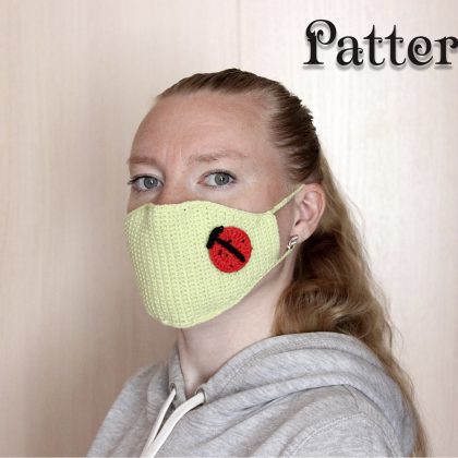 Cute face mask crochet pattern