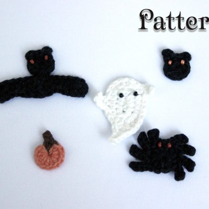Halloween applique crochet pattern
