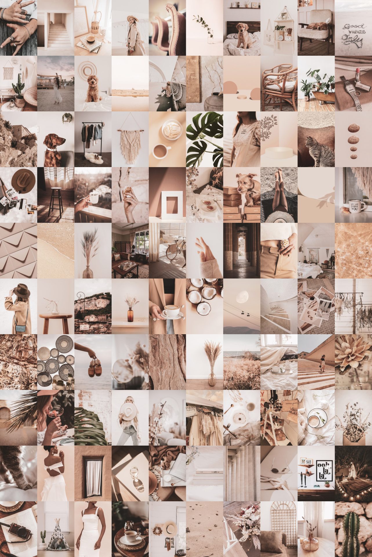 100 PCS Beige neutral aesthetic wall collage kit download 1 100 PCS Beige neutral aesthetic wall collage kit download