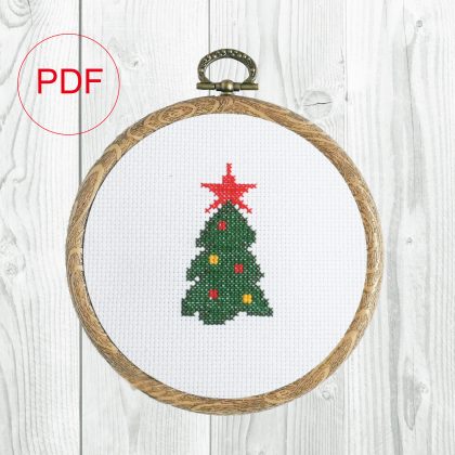 cross stitch christmas tree