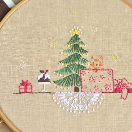 Christmas hand embroidery