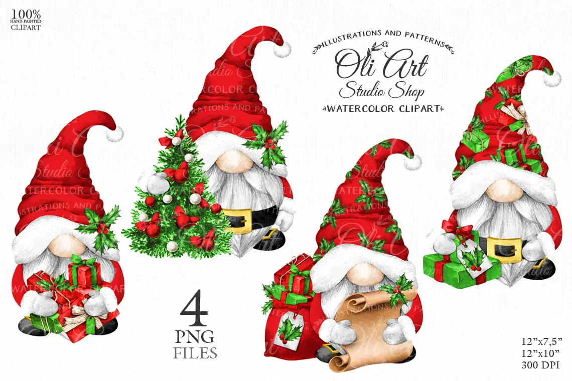 Christmas Digital Clipart. Santa Claus gnome. Christmas gnome 1 Christmas Digital Clipart. Santa Claus gnome. Christmas gnome