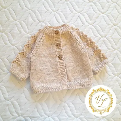 Step-by-Step Knitting Pattern Baby Cardigan | v93