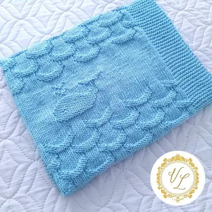 Step-by-Step Knitting Pattern Baby Blanket | v34