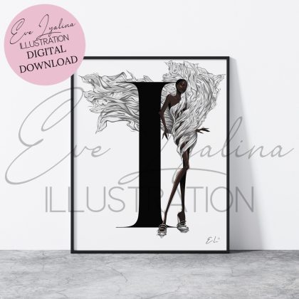 DIGITAL DOWNLOAD Illusion (Printable Fashion Illustration)