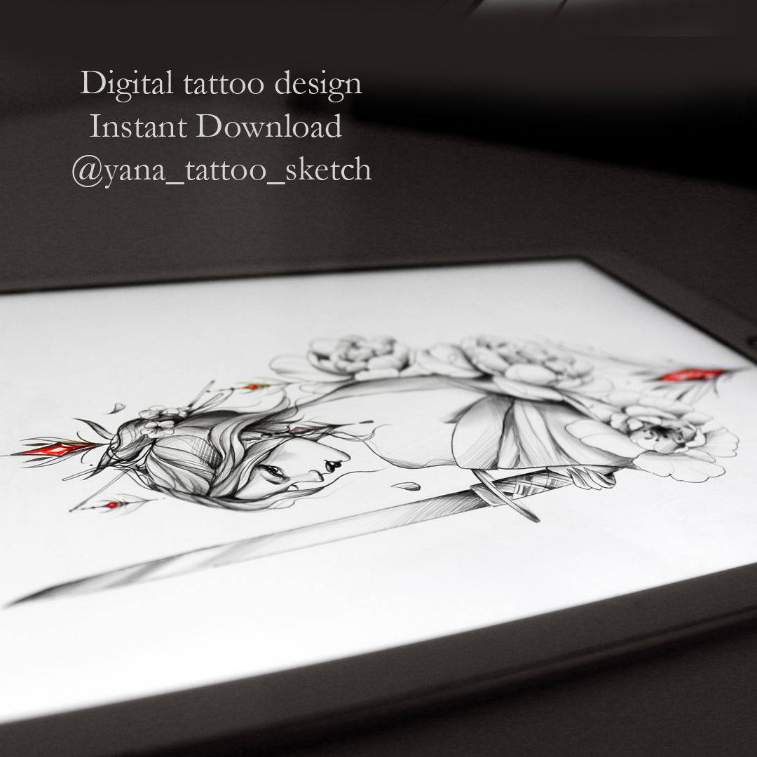 Samurai Tattoo Design Geisha Samurai Tattoo Idea Sketch 3 Samurai Tattoo Design Geisha Samurai Tattoo Idea Sketch - Image 3