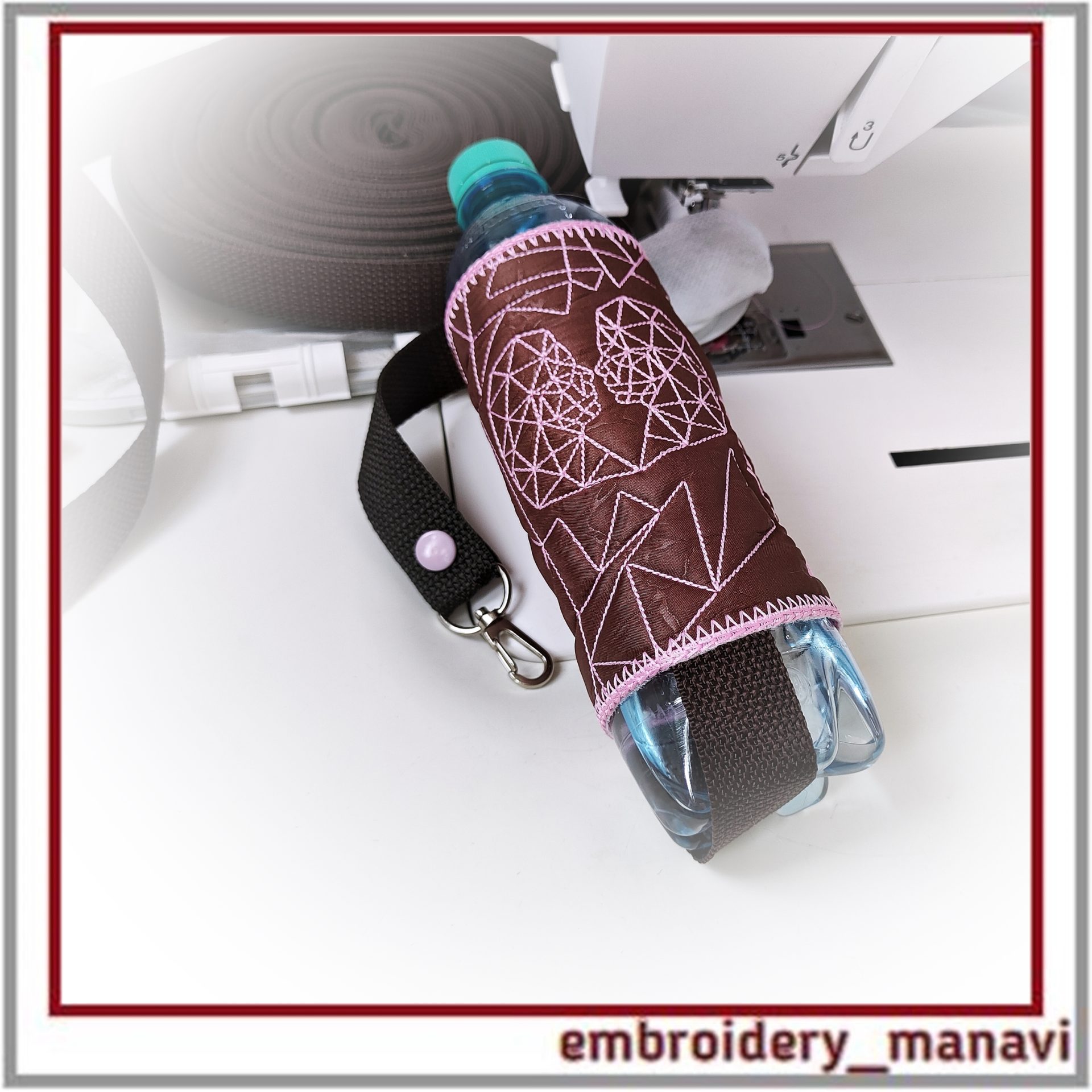 Gemini Bottle Holder ITH Embroidery Design 5 Gemini Bottle Holder ITH Embroidery Design - Image 5