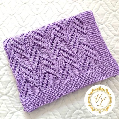 Step-by-Step Knitting Pattern Baby Blanket | v118