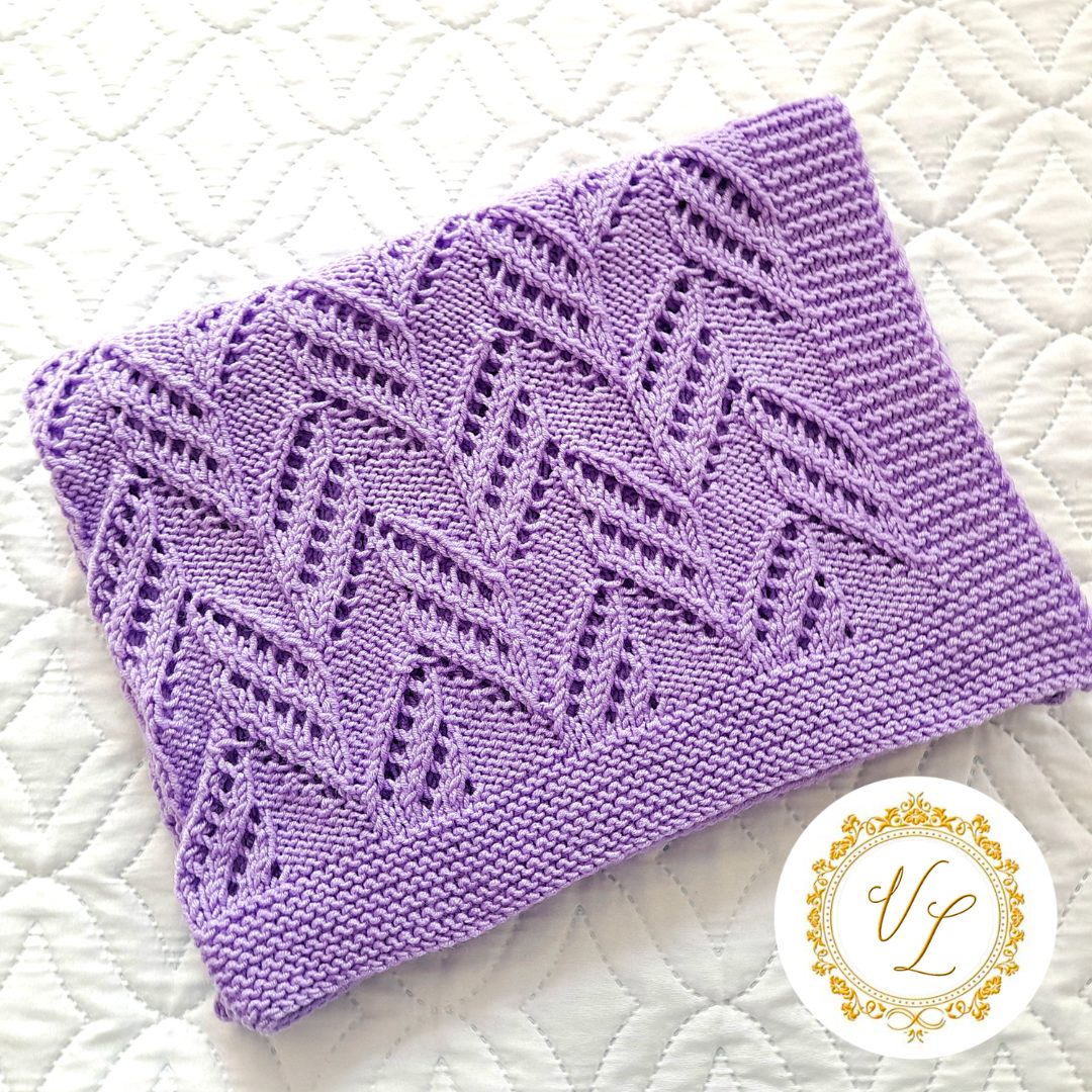 Step-by-Step Knitting Pattern Baby Blanket | v118 1 Step-by-Step Knitting Pattern Baby Blanket | v118