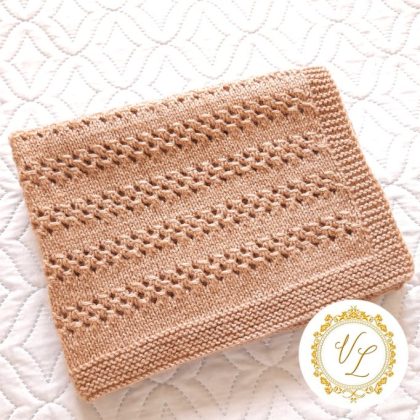 Step-by-Step Knitting Pattern Baby Blanket | V109